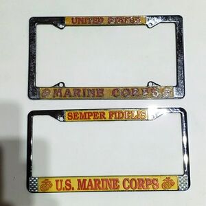 U.S. MARINE CORPS License Plate Frams (2)